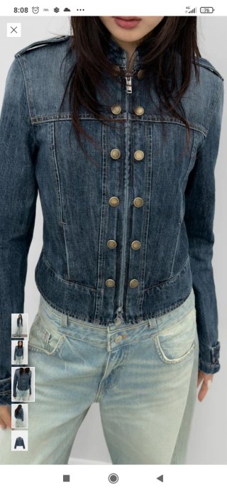 Chaqueta vaquera Zara militar