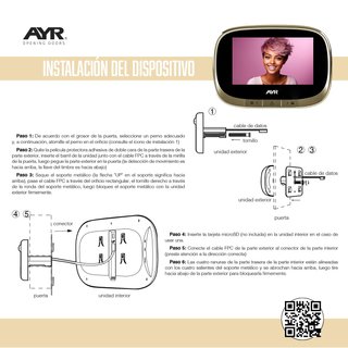 Mirilla Digital AYR 764 Pantalla 4.3