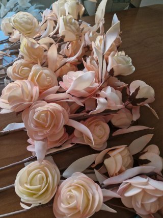 Lote de flores artificiales decorativas