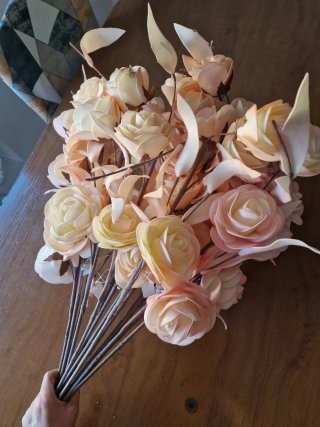 Lote de flores artificiales decorativas