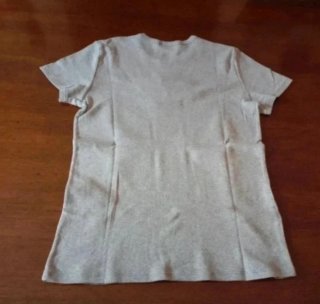T-shirt Sisley elasticizzata cotone grigia