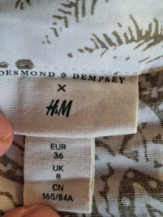 Vestido H&M x Desmond & Dempsey Talla 36