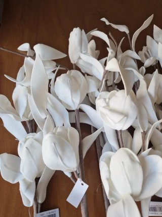 Flores artificiales blancas (12 tallos)