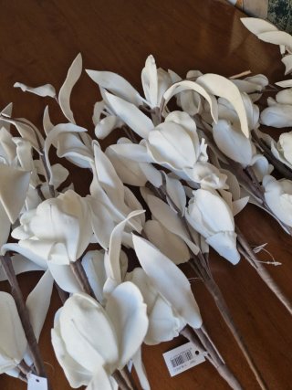 Flores artificiales blancas (12 tallos)