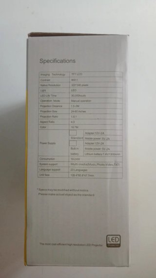Mini Proyector LED YG300 Blanco