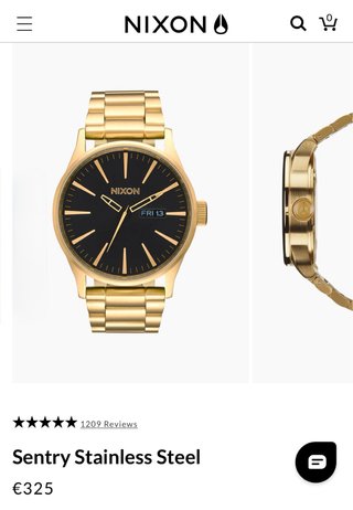 Reloj Nixon Sentry Acero Dorado Negro