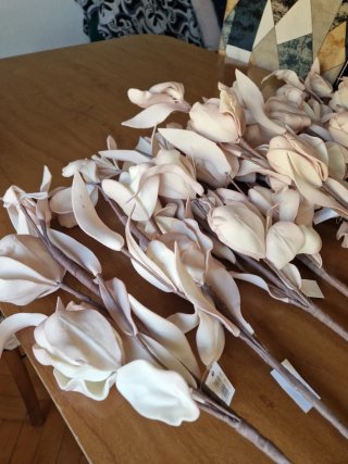 Flores decorativas artificiales