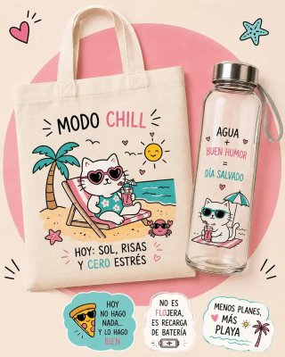 Pack Bolso Tela y Botella Personalizado