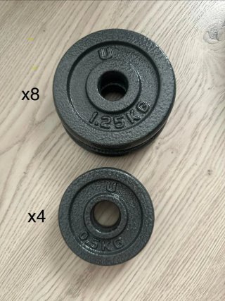 Set de Pesas 15kg Hierro Fundido