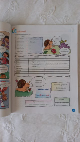 Libro Euskara 5. Anaya Haritza. ZUREKIN BATERA.