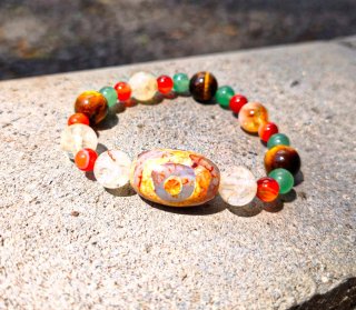 Pulsera piedras naturales ojo de tigre y ágata