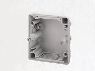 SIMON - Base de Enchufe Exterior , Estanco Toma Schuko, Serie Simon 44 Aqua