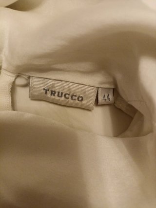 Blusa verano seda con gran lazo color marfil