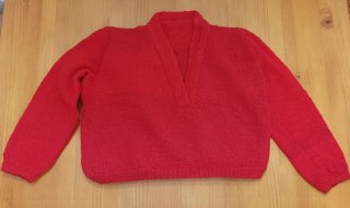 Jersey rojo tejido