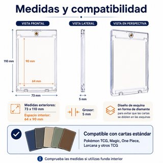 Pack de 5 fundas magnéticas 35PT Pokémon TCG