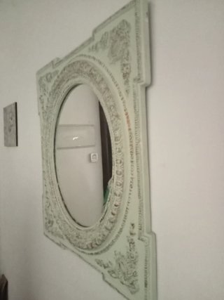 Consola recibidor y espejo verdes