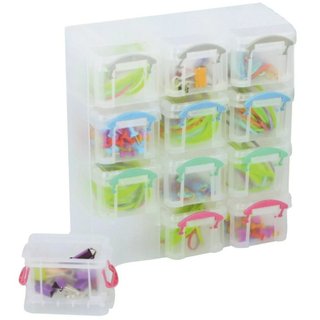 Cassettiera Organizer Trasparente Scatola Manici Colorati