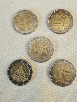 5 Monete da 2 Euro Commemorative