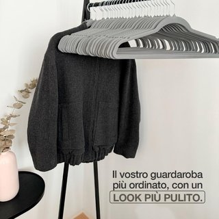 Set 24 Grucce Vellutate Antiscivolo Salvaspazio Gancio