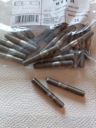 Espárragos M6 x 25 acero inoxidable