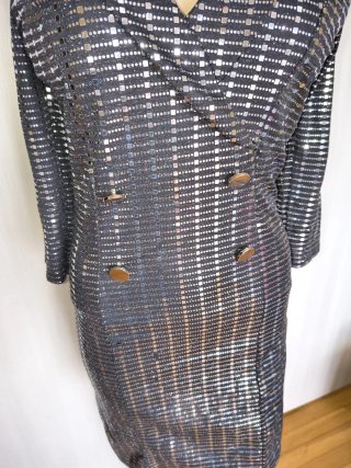Abito donna S/M paillettes nero/argento
