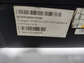Ordenador HP EliteDesk i3
