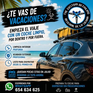 Limpieza de coches para vacaciones