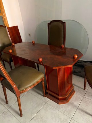 Muebles de oficina madera y cuero