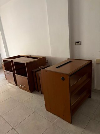 Muebles de oficina madera y cuero