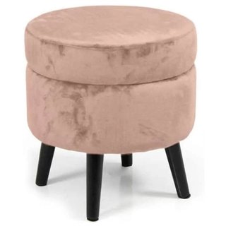 Pouf Contenitore Sgabello Cassapanca Poggiapiedi in Tessuto