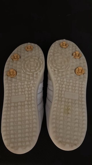 Zapatos de golf - Adidas Samba Beige/Blanco