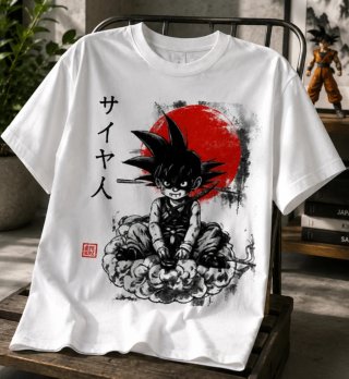 Camiseta Saiyan estilo japonés