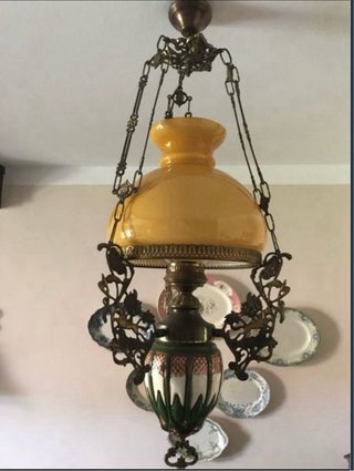 Lámpara Holandesa Cerámica y Metal