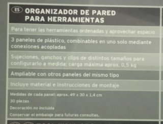 Organizador de Pared para Herramientas