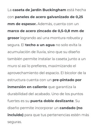 Caseta Metálica GARDIUM "NUEVA"