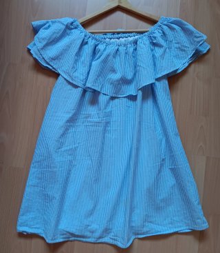 Vestido Zara Talla S Rayas Azul Blanco