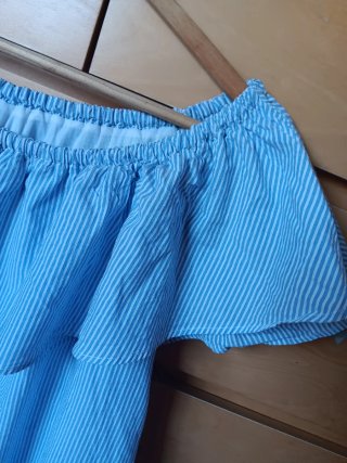 Vestido Zara Talla S Rayas Azul Blanco