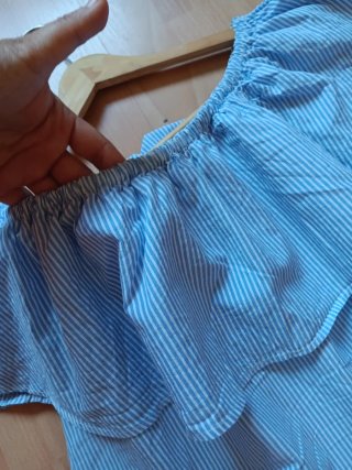 Vestido Zara Talla S Rayas Azul Blanco