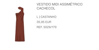 Vestido Zara Midi Vermelho Tamanho L