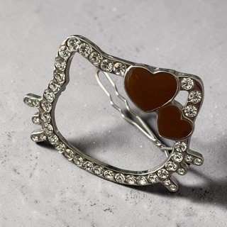 Hello Kitty Hair Clip Heart