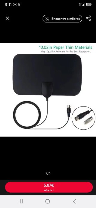 Antena HDTV portátil