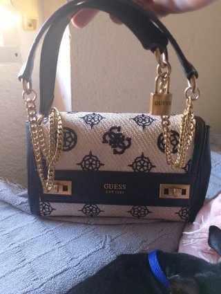Bolso Guess Beige y Negro