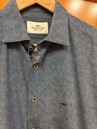 Camisa Passaport Hombre Azul/Gris