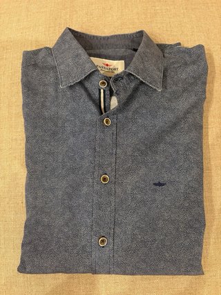 Camisa Passaport Hombre Azul/Gris