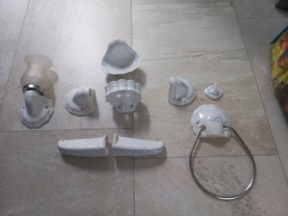 Accesorios de baño de porcelana vintage
