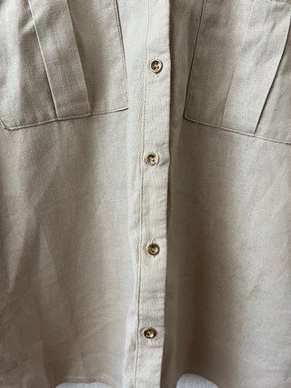 Camisa Lino Zara Beige