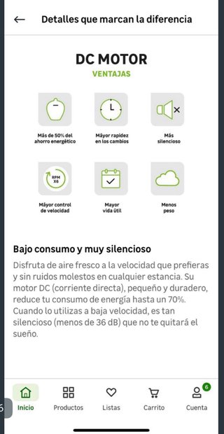 Ventilador Techo con Luz Aspas Ocultas