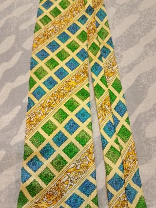Cravatta Versace Giallo Blu Verde