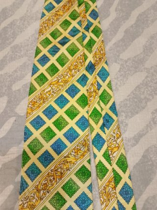 Cravatta Versace Giallo Blu Verde