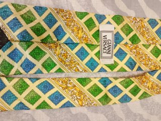 Cravatta Versace Giallo Blu Verde